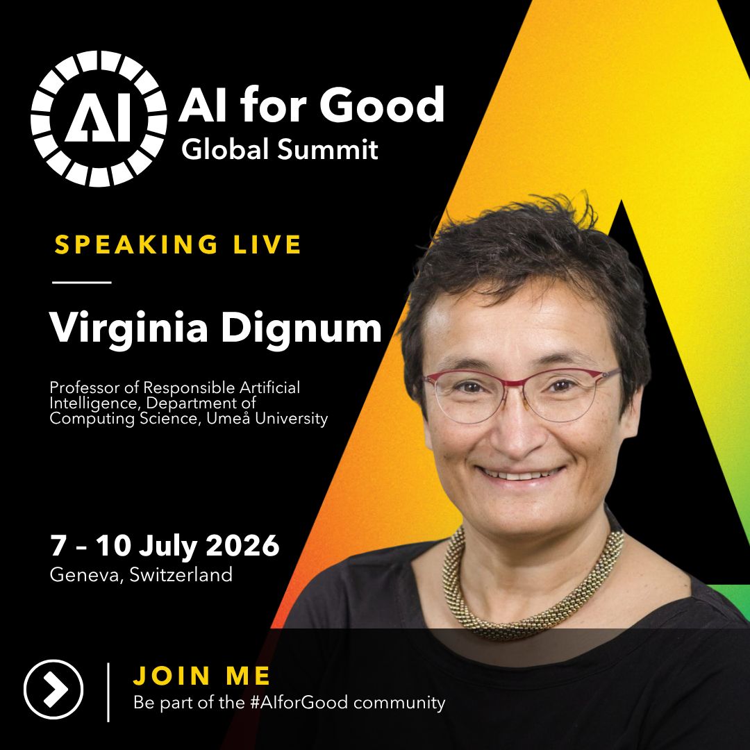 Virginia Dignum speaking at the AI for Good Global Summit 2026
